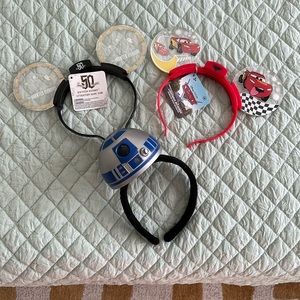 Set of 3 Light Up/Noise Making Mickey Ears & Headband